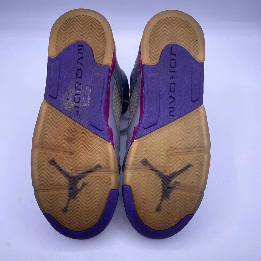 Nike Jordan Retro 5 Cement Grey Pink Shoes Athletic Womens Size 8.5 Kids Youth 7 - Picture 9 of 9